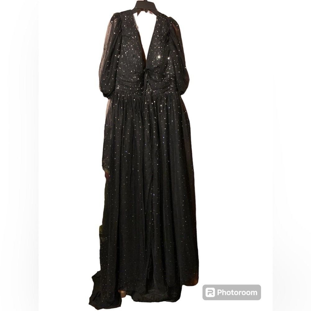 Stunning Moon and Stars Black prom, sweet 16 dress, size 14-16 NWOT Tarot, Boho